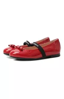 Кожаные балетки Bow Dolce & Gabbana