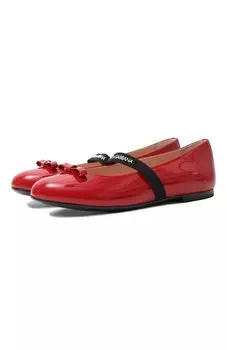 Кожаные балетки Bow Dolce & Gabbana