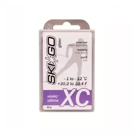 Парафин углеводородный Skigo XC Glider Violet (для абразивн. снега) (-1°С -10°С) 60 г.