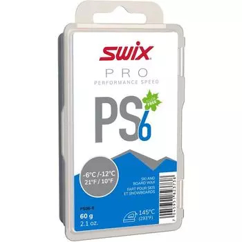 Парафин углеводородный Swix PS6 Blue (-6°С -12°С) 60 г.