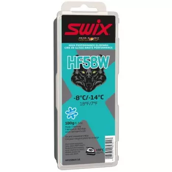 Парафин высокофтористый Swix HF5BWX Black (-8°С -14°С) 180 г.