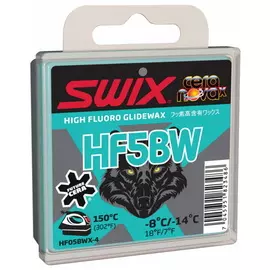 Парафин высокофтористый Swix HF5BWX Black (-8°С -14°С) 40 г.