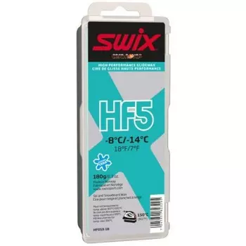 Парафин высокофтористый Swix HF5X Turquoise (-8°С -14°С) 180 г HF05X-18