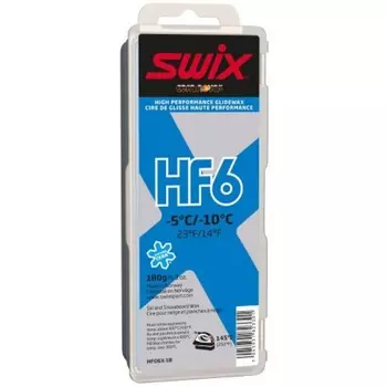 Парафин высокофтористый Swix HF6X Blue (-5°С -10°С) 180 г HF06X-18