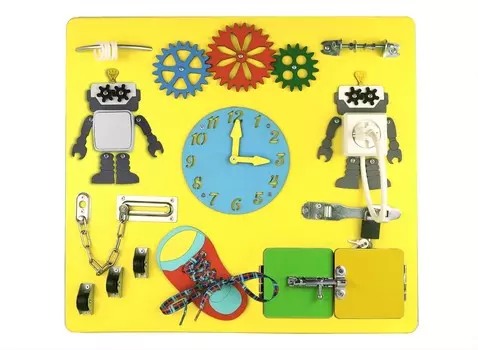 Педагогическая разработка Умная доска Kampfer Busyboard Fixiki Желтый