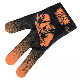 Перчатка бильярдная Longoni Billiard Player Orange 45.303.03.9 (черно-оранжевая)