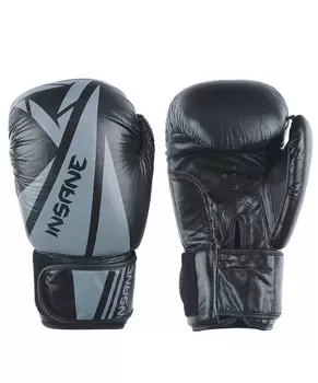 Перчатки боксерские 8 oz Insane ARES, кожа, черный