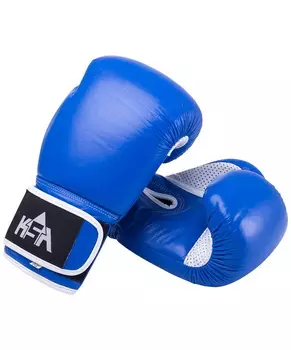Перчатки боксерские KSA Wolf Blue, кожа, 14 oz