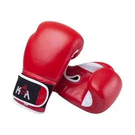 Перчатки боксерские KSA Wolf Red, кожа, 12 oz