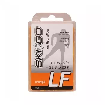 Парафин низкофтористый Skigo LF Orange (для нового, мелкозерн. снега) (+1°С -5°С) 60 г.
