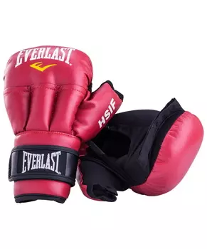 Перчатки для рукопашного боя Everlast HSIF Leather, красные L, 12 oz RF5112L