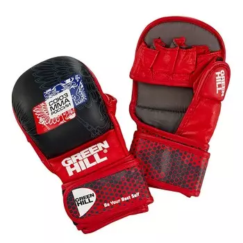 Перчатки Green Hill СОЮЗ MMA РОССИИ MMU-0111 красно-чёрный