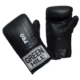 Перчатки снарядные Green Hill Pro PMF-2064, нат. кожа, черные