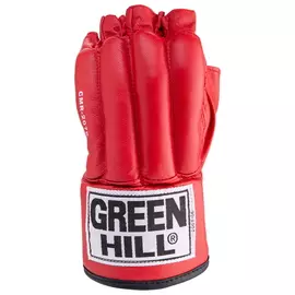 Перчатки снарядные Green Hill Royal CMR-2076 шингарды, кожа, красный