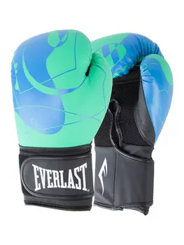 Перчатки тренировочные 12oz Everlast Spark P00002803 синий\зеленый