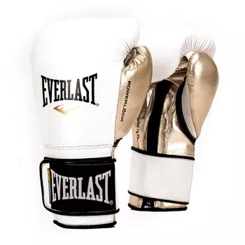 Перчатки тренировочные Everlast Powerlock 12oz P00000608 белый\золотой