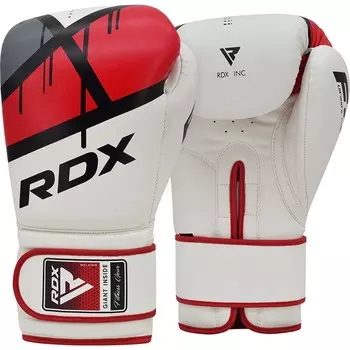Перчатки тренировочные RDX BGR-F7R-8oz белый\красный
