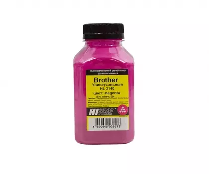 Тонер Hi-Color, бутыль 50 г, пурпурный, совместимый для Brother HL-3140CW/3040CN/4040CN/4050CDN/4150CDN, DCP-9020CDW/9010CN, MFC-9440CN (99122149093)