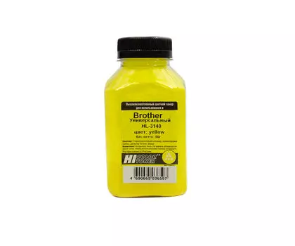 Тонер Hi-Color, бутыль 50 г, желтый, совместимый для Brother HL-3140CW/3040CN/4040CN/4050CDN/4150CDN, DCP-9020CDW/9010CN, MFC-9440CN, универсальный (991221490901)