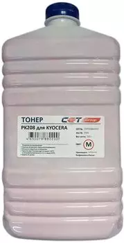 Тонер CET PK208, бутыль 500 г, пурпурный, совместимый для Kyocera Ecosys M5521cdn/M5526cdw/P5021cdn/P5026cdn (OSP0208M-500)