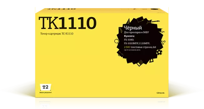 Картридж лазерный T2 TC-K1110 (TK-1110/1T02M50NXV / 1T02M50NX0), черный, 2500 страниц, совместимый для Kyocera FS-1040/1020MFP/1120MFP