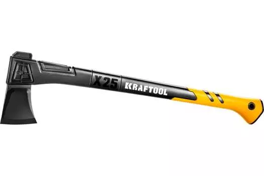 Топор колун Kraftool X25, длина рукояти 710мм, материал рукояти: армированный нейлон X-Fiber, 2.5кг (20660-25)