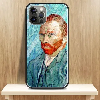 Стеклянный чехол для iPhone 14 13 12 11 Pro X XS Max XR 8 7 6 6S Plus, защитный чехол Fundas, картины Ван Гога, Звездная ночь iPhone 14