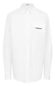 Хлопковая рубашка Brunello Cucinelli