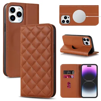 Кожаный чехол с защитой от падения для iPhone 15 Plus 14 Pro 14 Pro Max 13 Pro 13 Mini 12 12 Pro Max 12 Pro 12 Mini Wallet с беспроводной зарядкой iPhone 12 белый