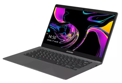 Ноутбук Digma EVE 14 C411 14.1" 1920x1080, Intel Celeron N3350 1.1GHz, 4Gb RAM, 128Gb SSD, WiFi, BT, Cam, W10, темно-серый (ES4058EW)