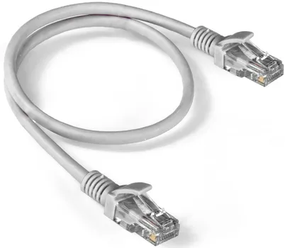 Кабель патч-корд U/UTP 5e кат. 0.5м Exegate UTP-RJ45-RJ45-5e-0,5M-LSZH-GY EX286379RUS серый