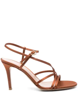 Атласные босоножки Gianvito Rossi, коричневый
