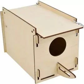 Скворечник Zooexpress прямоугольный для птиц (13 х 27 х 14 см)