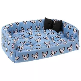 Софа Ferplast Woof для собак и кошек (Д 50 x Ш 35 x В 15 см, Собаки на голубом)