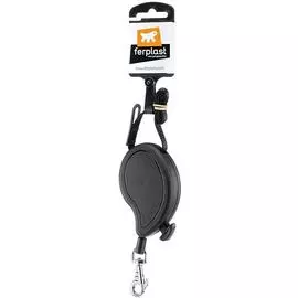 Рулетка Ferplast Flippyone Mini черная трос для собак (3 м (8 кг), Черный)