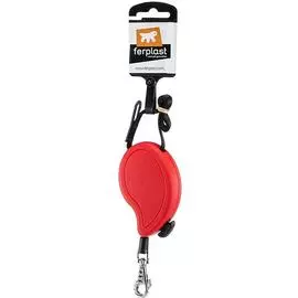 Рулетка Ferplast Flippyone Mini красная трос для собак (3 м (8 кг), Красный)