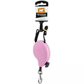 Рулетка Ferplast Flippyone Mini розовая трос для собак (3 м (8 кг), Розовый)