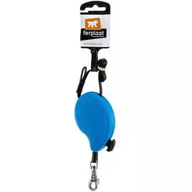 Рулетка Ferplast Flippyone Mini синяя трос для собак (3 м (8 кг), Синий)