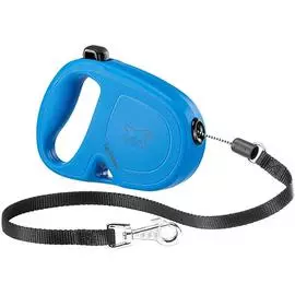 Рулетка Ferplast Flippyone синяя трос для собак (5 м (35 кг), Синий)