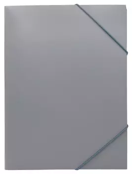 Папка на резинке Buro пластик, 15, серый (-PRB04GREY)