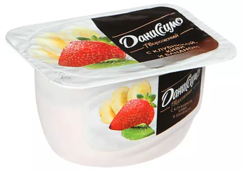 БЗМЖ Продукт творожный Danissimo клубника/банан Danone