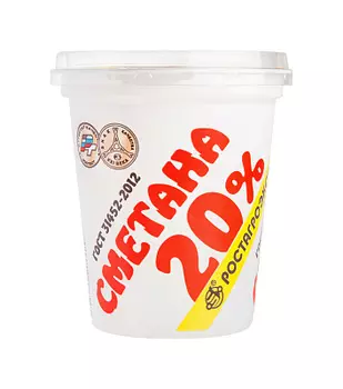 БЗМЖ Сметана 20% 320г Ростагроэкспорт