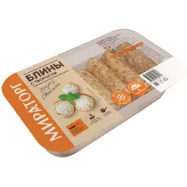 Блины с творогом 420г лоток Мираторг