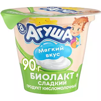 БЗМЖ Биолакт вязкий 90г 3,2% Агуша
