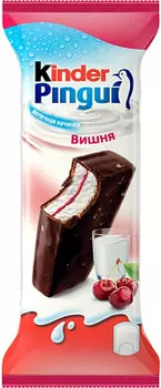 БЗМЖ Бисквитное пирожное Киндер Пингви Вишня