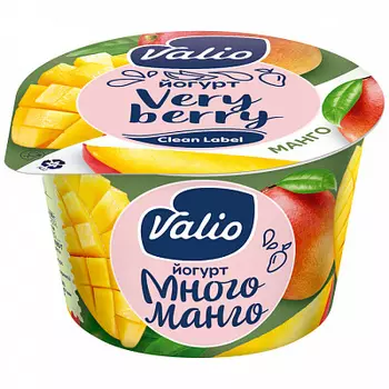 БЗМЖ Йогурт с манго 2,6% 180г Valio