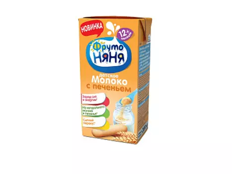 БЗМЖ Коктейль молочный для детей Молоко с печеньем 24% ФрутоНяня