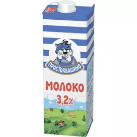 БЗМЖ Молоко ультрапастиризованное 3.2% 950мл Простоквашино