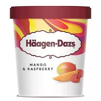 БЗМЖ Мороженое пломбир манго и малина HAAGEN-DAZS