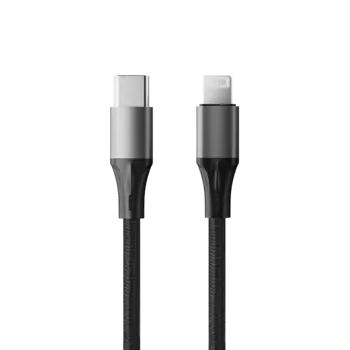 Кабель Accesstyle CL30-F100M Type C-Lighting 1м Black
